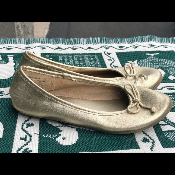 Zac Zac Gold Ballet Slip On Shoes Size 13.5 - Picture 8 of 11